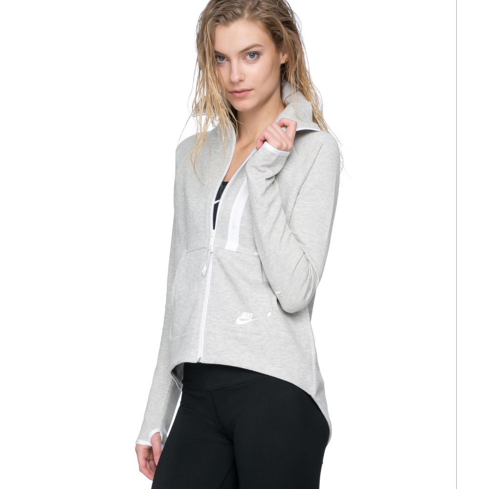 Nike Womens Tech Fleece Gray Jacket Size S